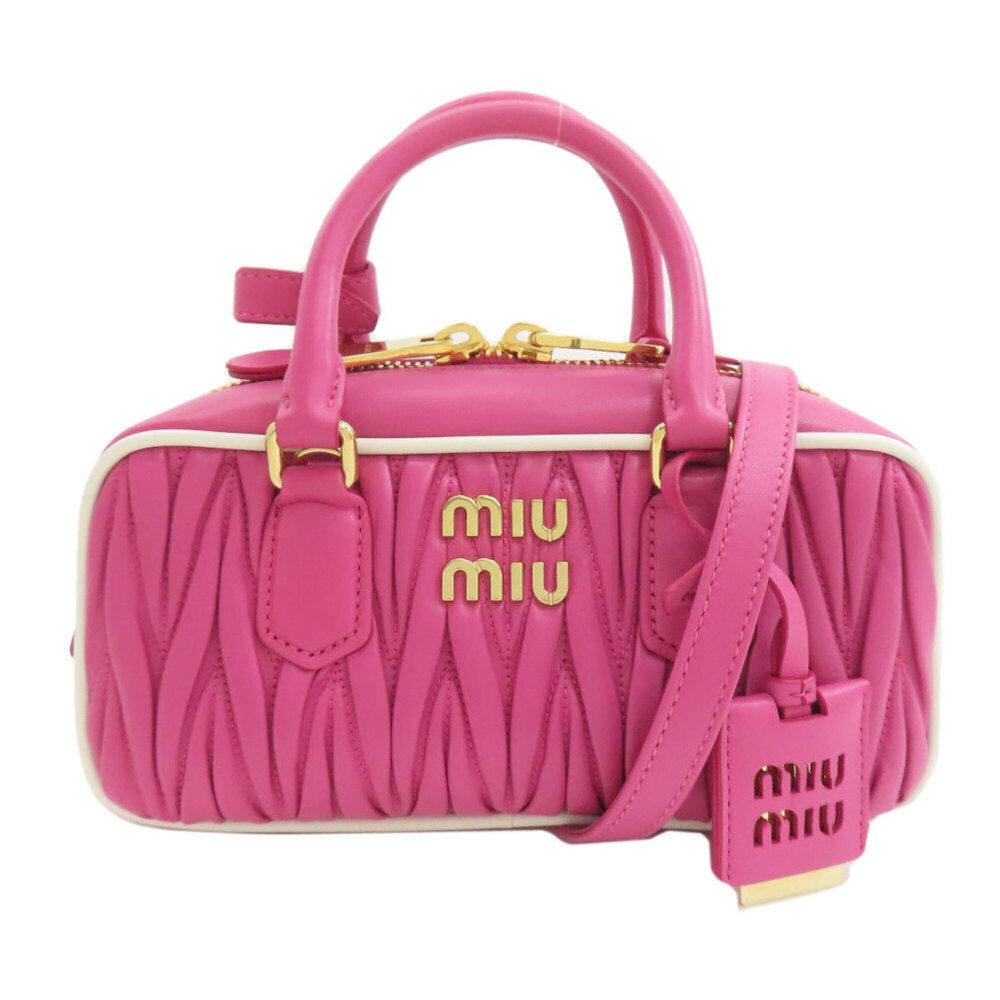 Miu Miu Miu Arcadi Matelassé 2-Way Handbag, Calfskin, Women's MIUMIU